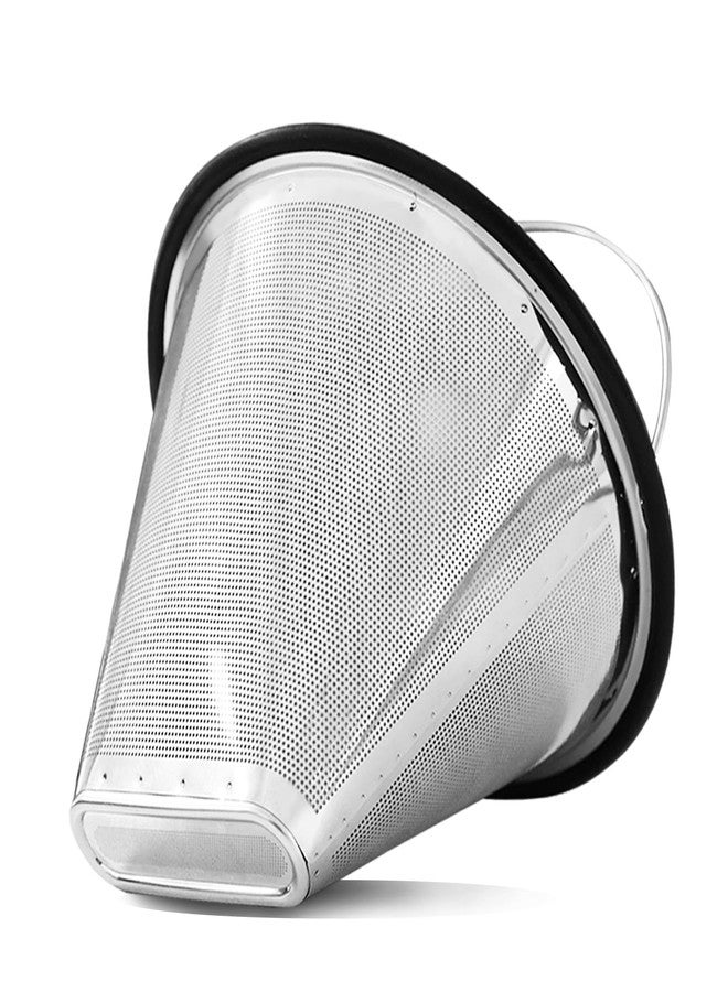 Kamrexi #4 Stainless Steel Coffee Filter Compatible with Technivorm Moccamaster KBGV, KBT, Upgraded Reusable Cone Coffee Filter, Sustainable Brewing and Durability, Maintain Coffee Quality - Image 1