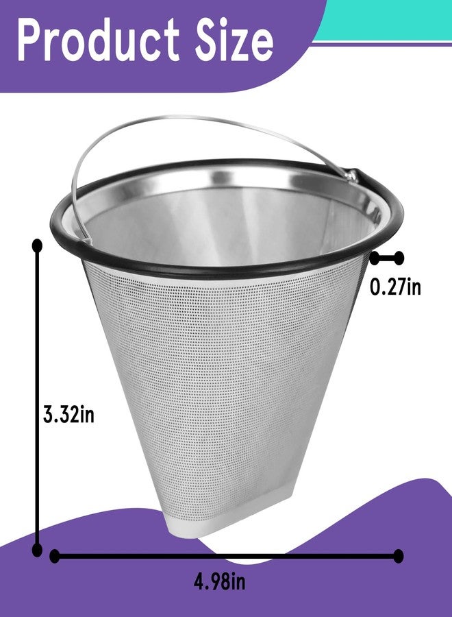 Kamrexi #4 Stainless Steel Coffee Filter Compatible with Technivorm Moccamaster KBGV, KBT, Upgraded Reusable Cone Coffee Filter, Sustainable Brewing and Durability, Maintain Coffee Quality - Image 3