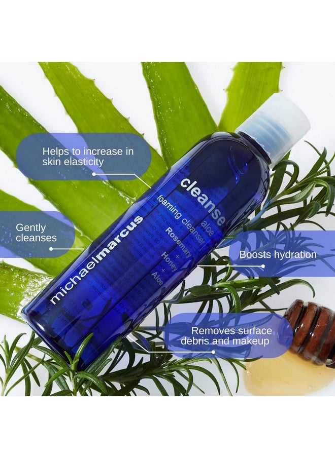 Michael Marcus - Foaming Aloe Cleanser With Honey Extract Cruelty Free Daily Face Wash For Men & Women Helps Moisturize & Support Skin Renewal Natural Skincare Product (4Oz Bottle) - Image 1