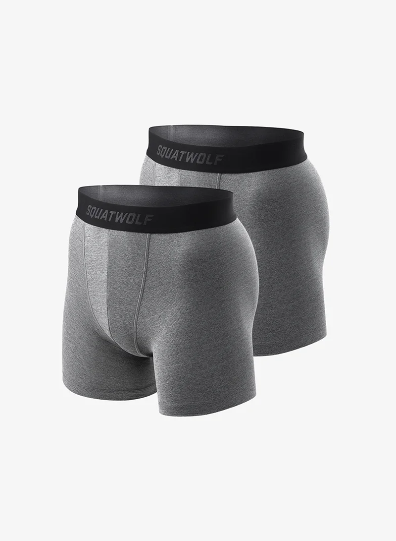 سكوات وولف عبوة من  سراويل بوكسر قطنية بطول  بوصات