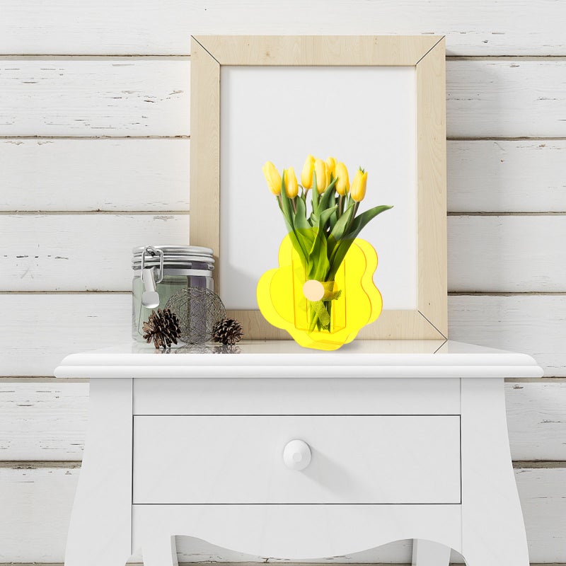 2 pcs Flower Modeling Vase Simple Vase Home Desktop Vase Decor - Image 4