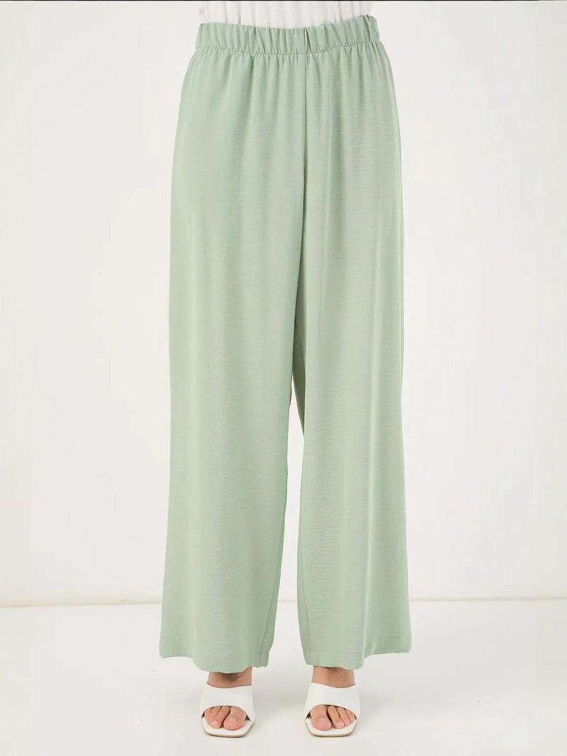 BIG DART BDART Crew Neck Long Tunic and Wide Leg Pants Set - Image 5