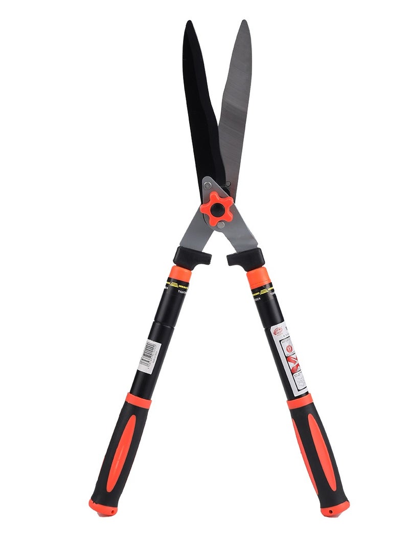 لوازم مقص تشذيب الحدائق برأس قابل للتعديل - قاطع شجيرات يدوي مع مقابض مريحة وخفيفة الوزن وتصميم شفرة متموجة - مثالي لتقليم الشجيرات، تقليم النباتات الزخرفية، تقليم الحدود، وأداة حدائق خفيفة الوزن.