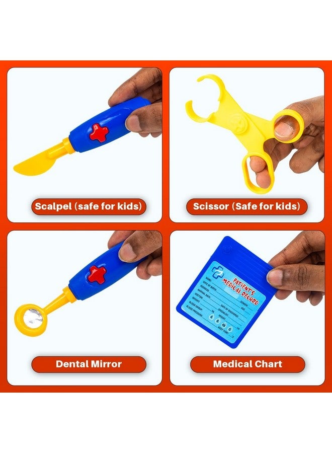 Ratna's Dental Medical Kit with 18 Medical Instruments & Accessories | Doctor Set Pretend Play | A Perfect Role Play Toy Set for Kids 2+ Years - Image 4