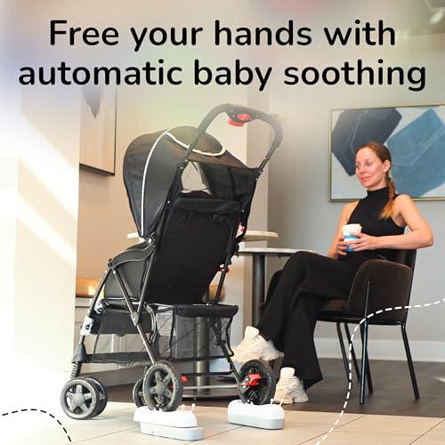 SwaySo- Automatic Stroller Rocker Attachment – Smart Infant Soother for Peaceful Sleep – Rechargeable, Remote Control, Two Soothing Modes – Single-Wheel Lightweight Strollers Only - Image 3