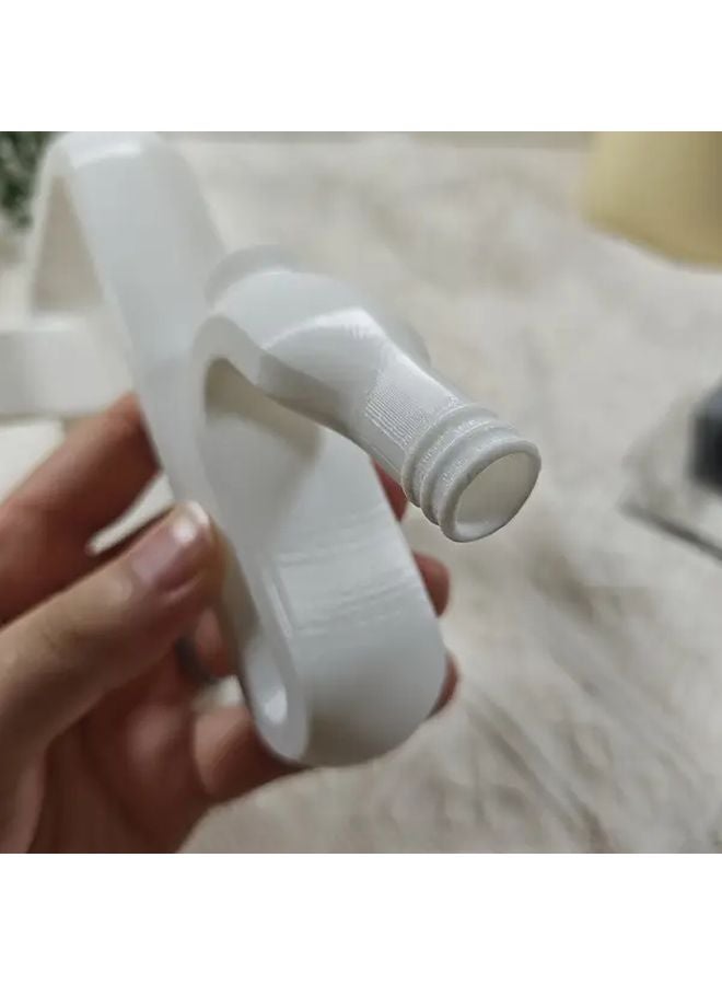 طقم خرطوم سيفوني ذاتي الشفط الأبيض لتصريف تلقائي لحديقة المنزل والمسابح - Image 4