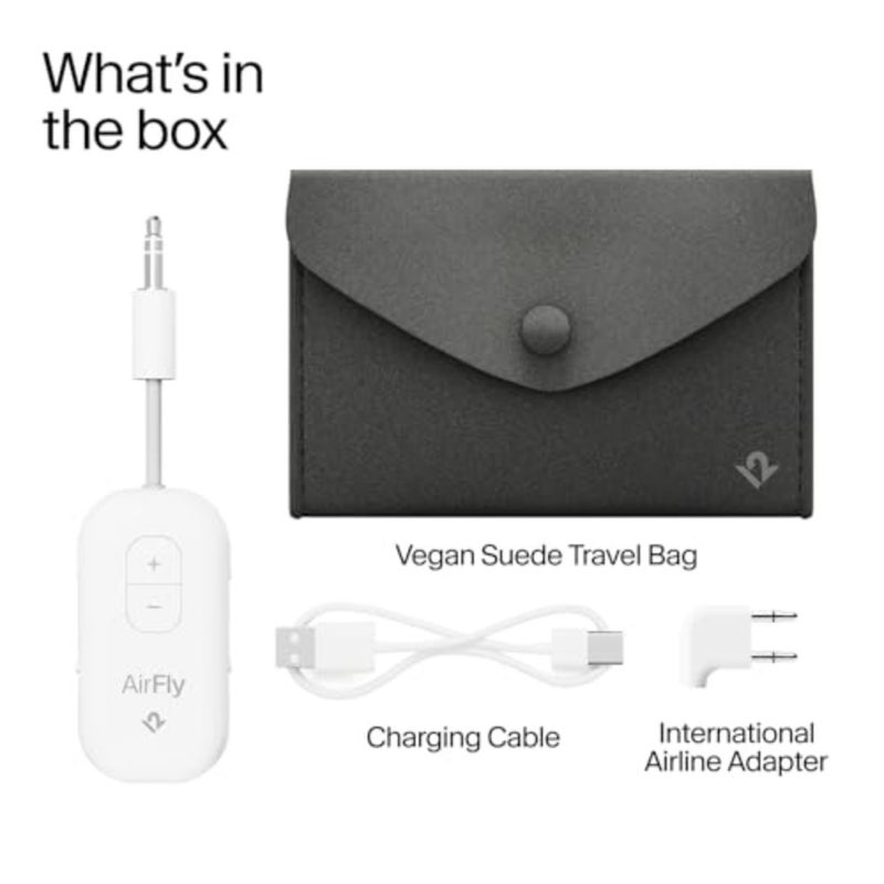 Bluetooth Adapter for Airplane, Pair 2 AirPods or Wireless Headphones 3.5mm AUX Bluetooth Transmitter/Receiver for Cars, Boats, Treadmills, TVs Airplane Travel Essentials - Image 5