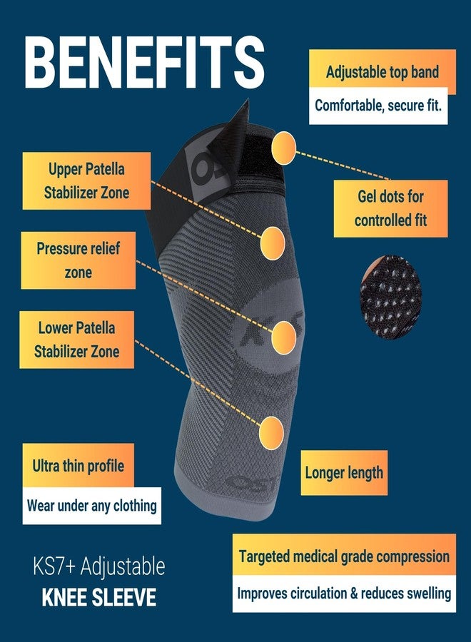 OS1st Adjustable Knee Sleeve KS7+ for perfect fit, relieving knee pain, tendonitis pain, and reducing inflammation - Image 3