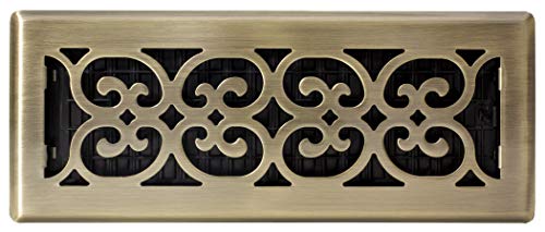 Decor Grates سجل أرضي بتصميم متعرج SPH412-A، 4x12 بوصة، تشطيب نحاسي عتيق - Image 2