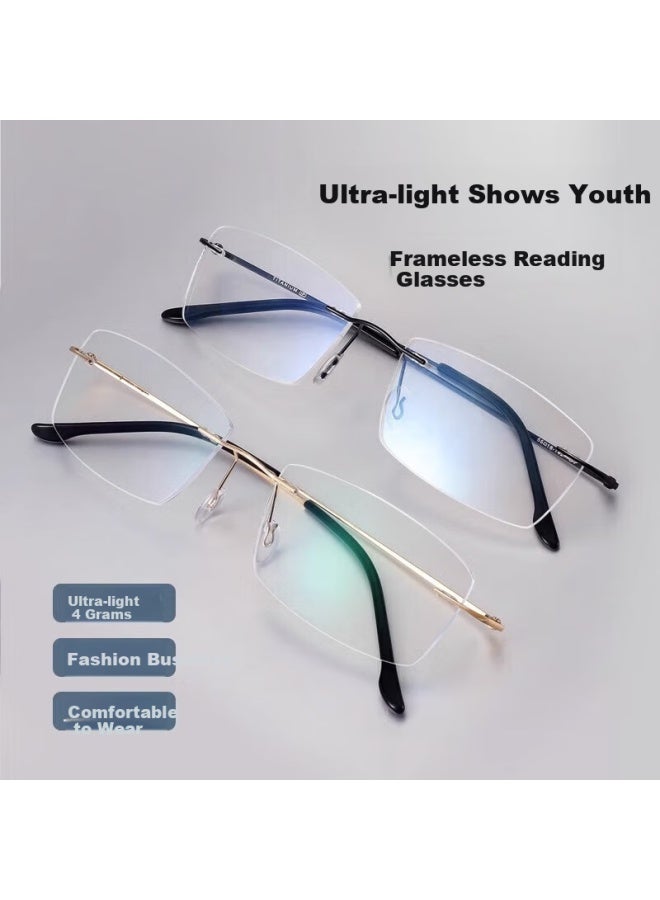Lesca Lunetier Imported High Definition Progressive Reading Gl For Men, Dual-use For Near And Far, Frameless Ultra-light Eyegl, Blue Light Blocking, High-end Men's Brand - Image 5