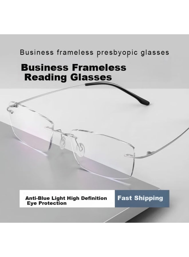 Lesca Lunetier Imported High Definition Progressive Reading Gl For Men, Dual-use For Near And Far, Frameless Ultra-light Eyegl, Blue Light Blocking, High-end Men's Brand - Image 1