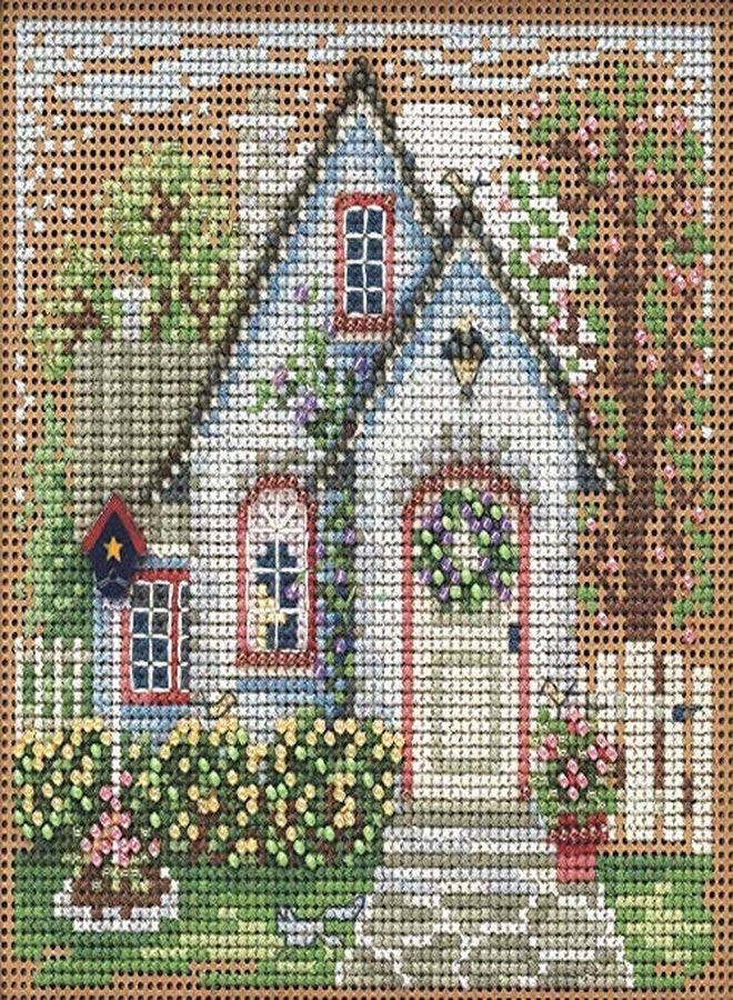 Mill Hill Summer Cottage Beaded Counted Cross Stitch Kit Mill Hill 2021 Buttons & Beads Spring MH142115, multi - Image 2