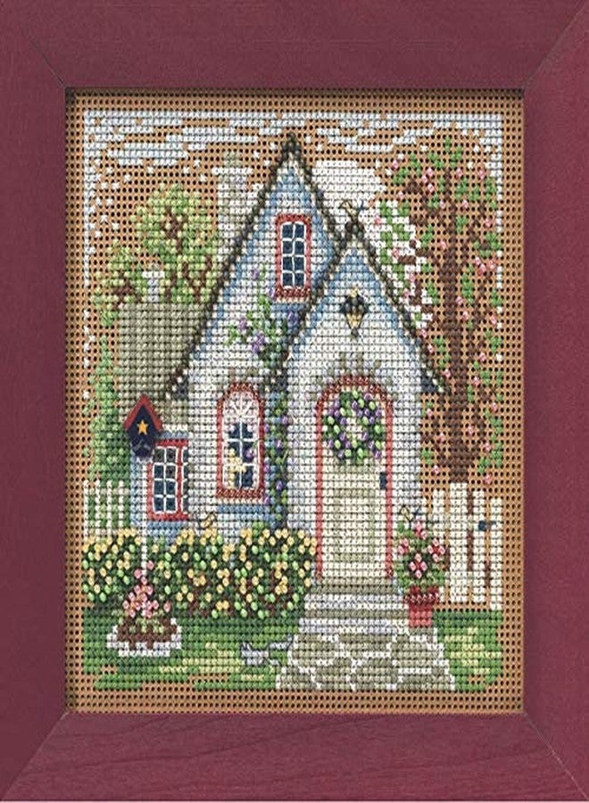 Mill Hill Summer Cottage Beaded Counted Cross Stitch Kit Mill Hill 2021 Buttons & Beads Spring MH142115, multi - Image 3