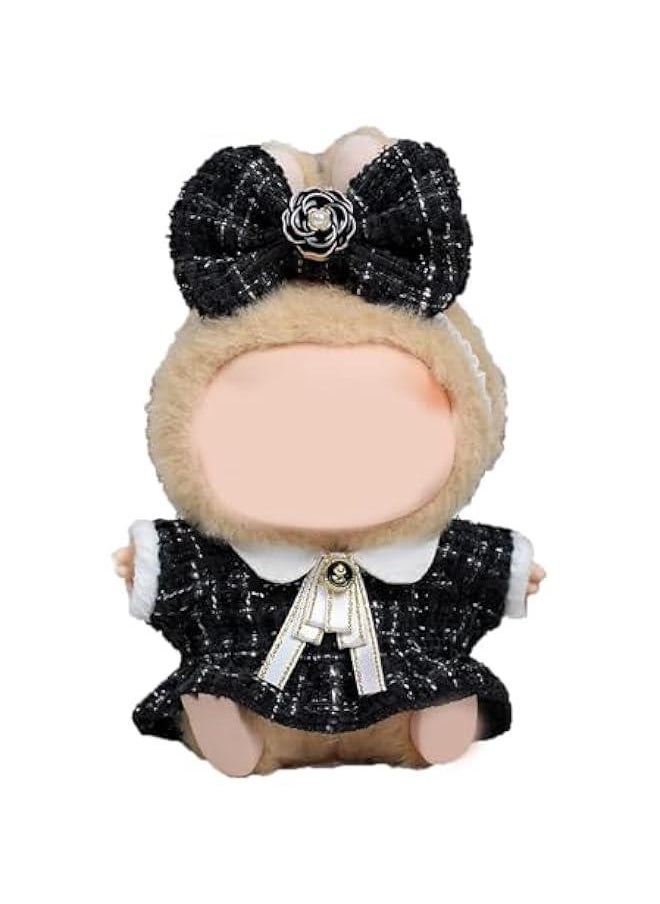 Arabest Luxury Black Clothing Set for 17cm Labubu Dolls, Chic High-End Fashion Outfit with Premium Accessories for Play & Display  - Image 1