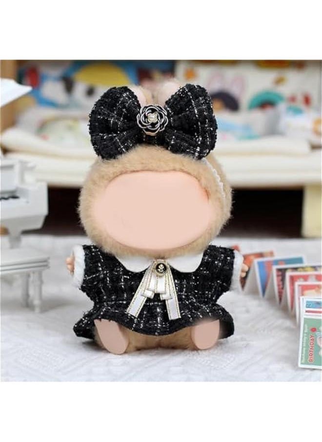 Arabest Luxury Black Clothing Set for 17cm Labubu Dolls, Chic High-End Fashion Outfit with Premium Accessories for Play & Display  - Image 2