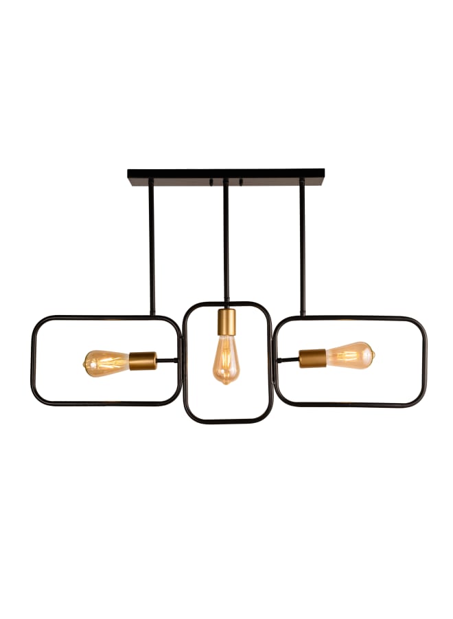 Modern And Elegant High Quality Pendant For The Living Room Or Bedroom | modern decorative LED E27 pendant light ceiling lamp hanging | suitable for any room | Color: Black × Gold | Size: 90x60x10 cm