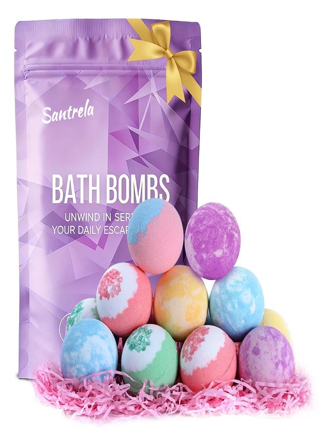 Santrela Bath Bombs for Women Relaxing, Self Care Bath Bombs Gift Set for Women, 12pcs Natural Bathbombs with Shea Butter, Mother’s Day Christmas Day Birthday Gift for Girls Wife Mother Her,Stocking Stuffers - Image 2