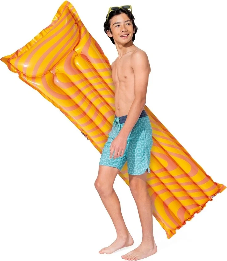 INTEX Wave Patterned Sea Bed - Razzle Dazzle Inflatable Sea Bed - Inflatable Bed - Sea Bed 183X69 Cm.
