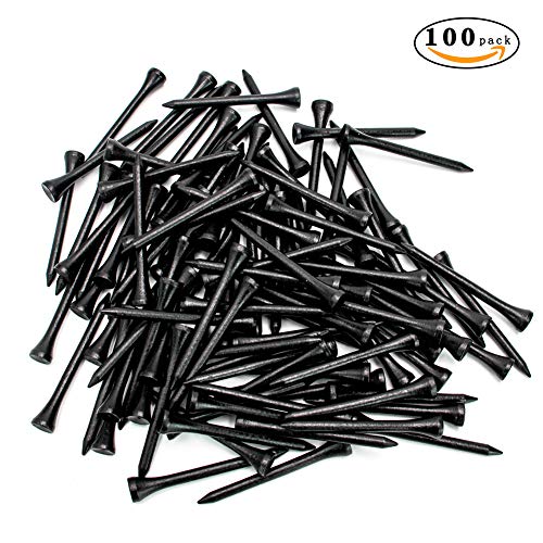 THIODOON Golf tees 2 1/8 inch Less Friction Wood Tees Training for Golfer Professional Natural Wood Golf tees Bulk 100 Count Golfing Tees - Image 2