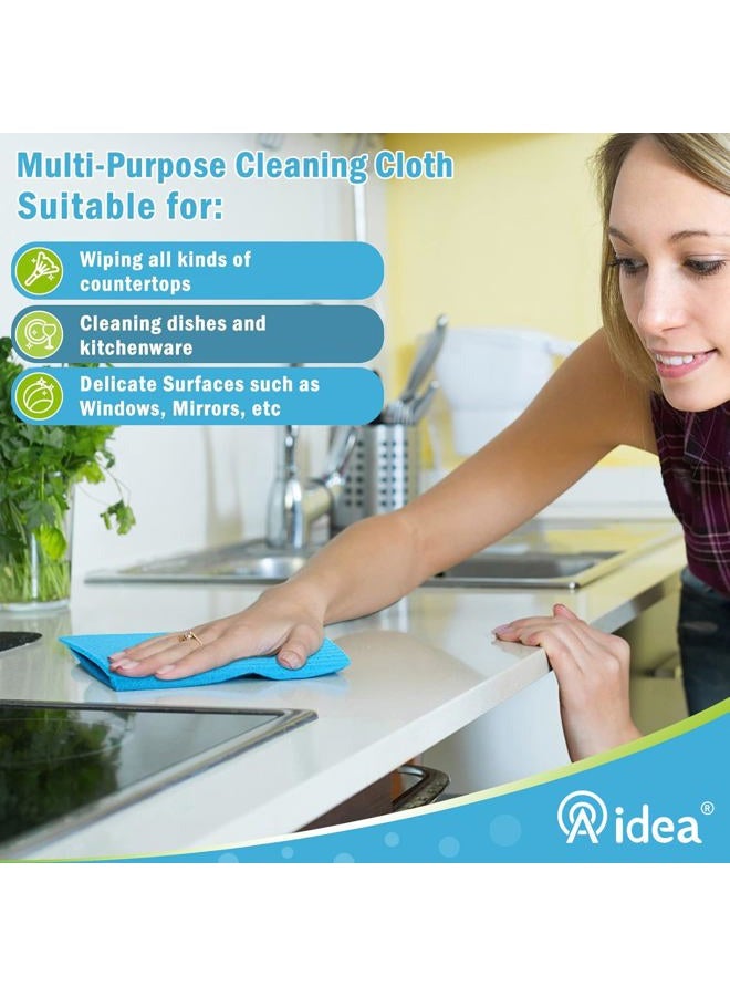AIDEA Swedish Dishcloths for Kitchen-20PK, Reusable Paper Towels, Kitchen Washcloths Dish Rags, Eco-Friendly No Odor Reusable Cleaning Cloths for Kitchen, Cellulose Sponge Cloths 7"×6" - Image 2