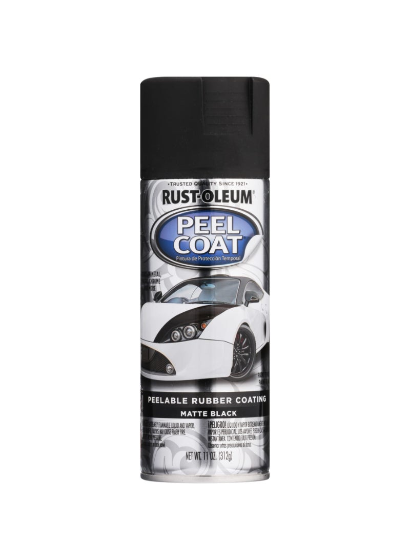 RUST-OLEUM رذاذ روستوليوم بييل-كوت (312 جرام، أسود غير لامع)