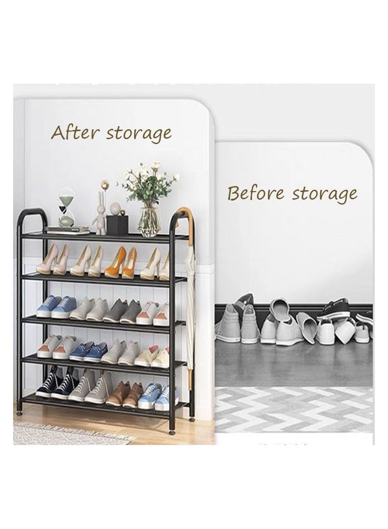 HOME DWELL 5-Tier 80cm Shoe Rack, Durable Shoe Storage Organizer for Closet & Entryway  - Image 2