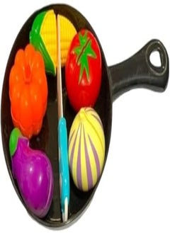 Al Safwa Al Safwa Plastic Pieces In Frying Pan With Plastic Knife And Cutting Board, W19-21 -5 Black 