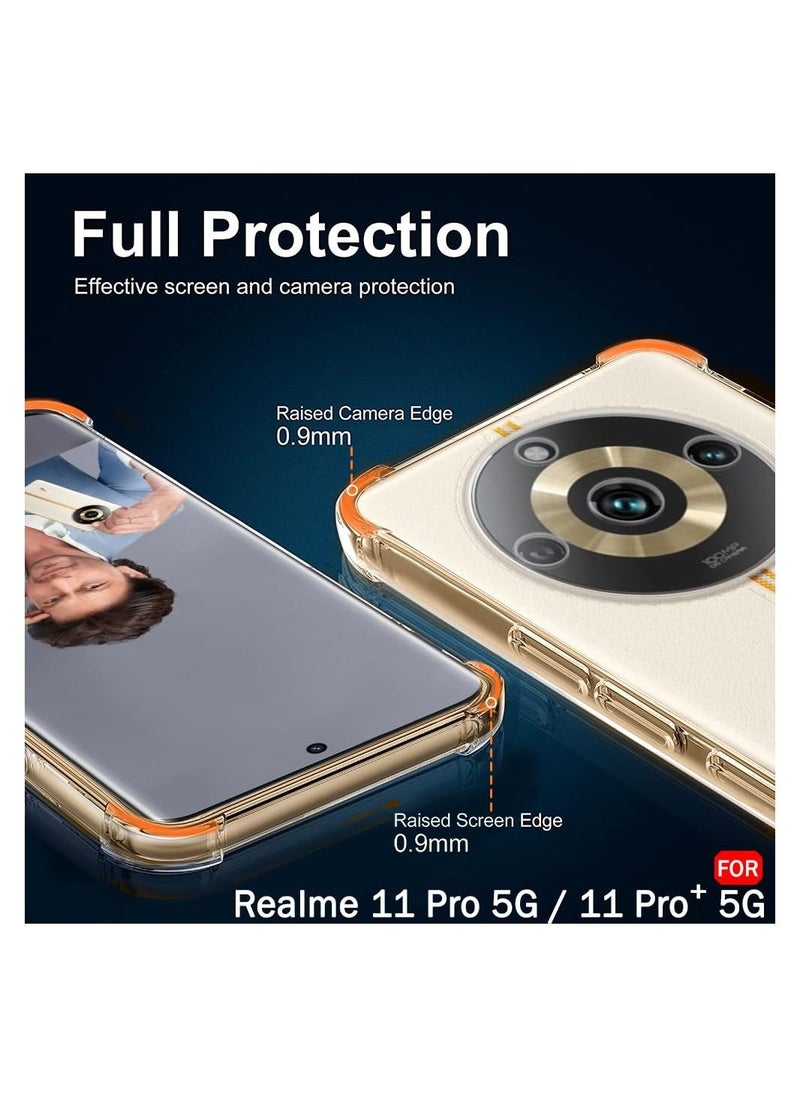 ماركة غير محددة جراب Realme 11 Pro Plus / Realme 11 Pro 5G حافظة شفافة ناعمة من مادة البولي يوريثان الماصة للصدمات وغطاء حماية كامل للكاميرا لهاتف Realme 11 Pro Plus / Realme 11 Pro 5G  - Image 3