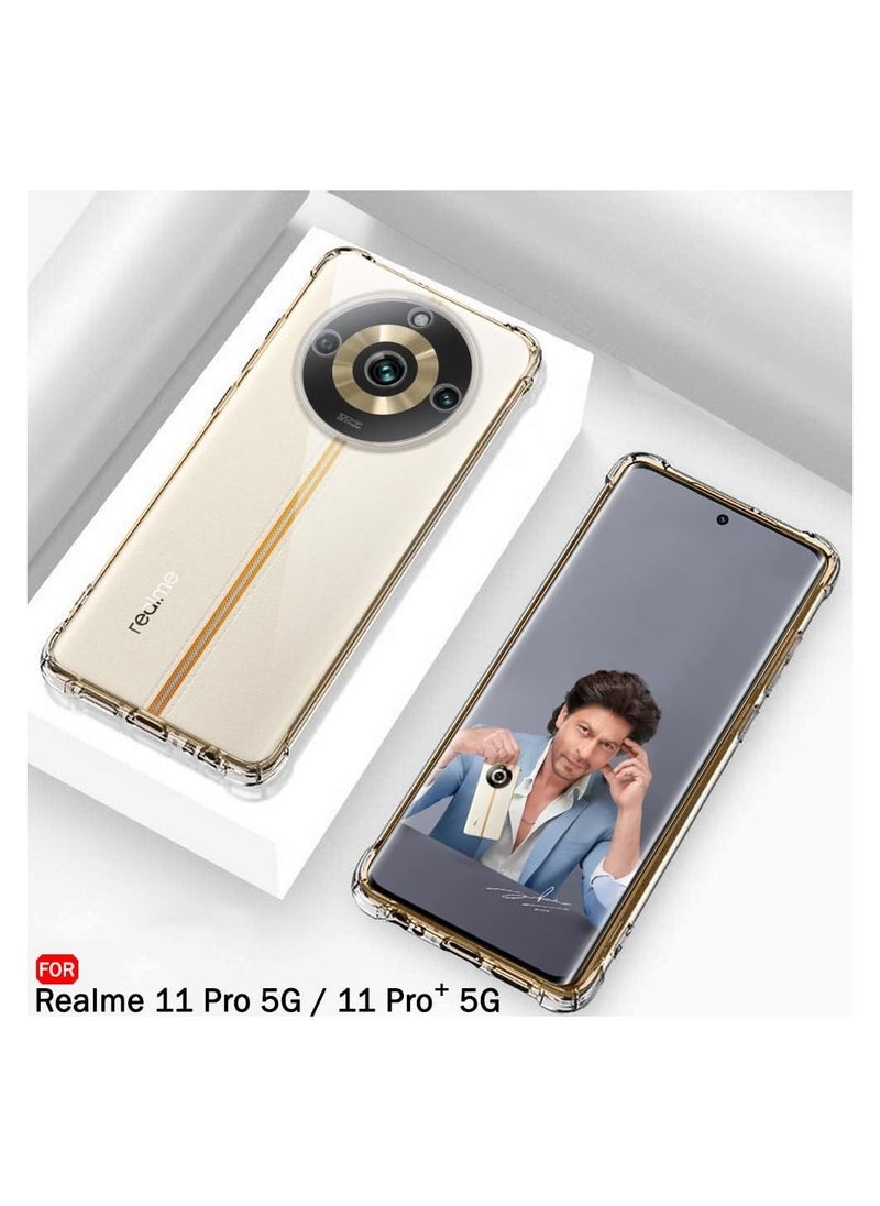 ماركة غير محددة جراب Realme 11 Pro Plus / Realme 11 Pro 5G حافظة شفافة ناعمة من مادة البولي يوريثان الماصة للصدمات وغطاء حماية كامل للكاميرا لهاتف Realme 11 Pro Plus / Realme 11 Pro 5G  - Image 4