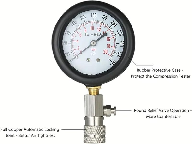 Gasoline Engine Cylinder Compression Tester Kit For Street Sport Motorcycles - Image 5