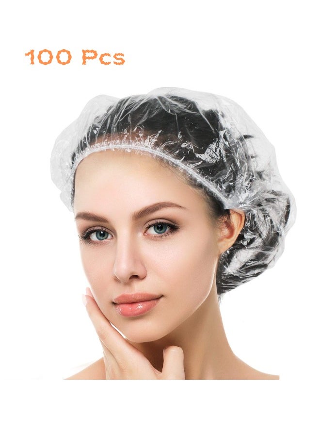 LIMOS Disposable Shower Caps, Thick Waterproof High Density Elastic Hair Caps for Women, Men, Travel, Spa, Hotel, Hair Salon, Home Use - Pack Of 100 Pcs  - Image 2