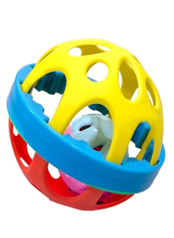 Trade Globe Colorful Soft Ball Rattle Toy for Baby Biggie Ball, Bath Toy Made in Safe Non-Toxic, Attractive Rattle for New Born Baby, Children Toy and Infant Products Activity Center(Pack of 1) - Image 2