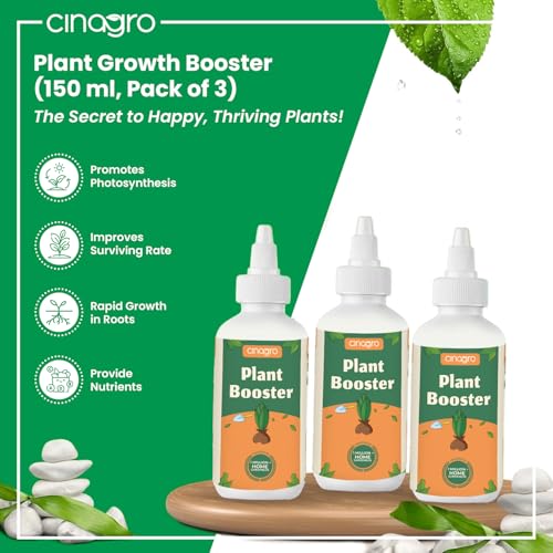 Cinagro Plant Growth Booster Liquid, 50ml, Pack of 3, Organic Fertilizer for Fast Rooting, Healthy Flowering, Promotes Plant Growth, For Indoor Outdoor Plants, Vegetables, Succulents, Hydroponics - Image 2