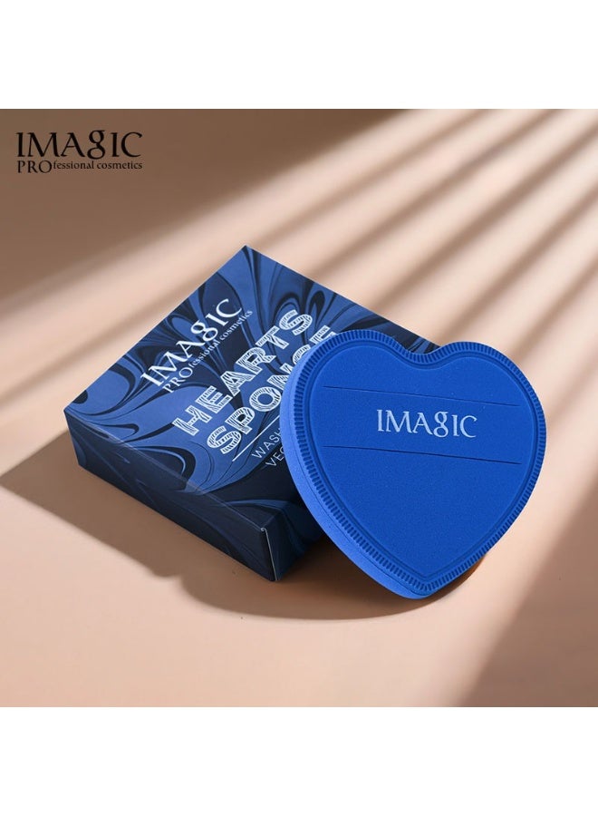 IMAGIC وسادة بودرة على شكل قلب – إسفنجة مكياج ناعمة للوجه، الأساس، البودرة السائبة والمزج – وسادة تجميل قابلة لإعادة الاستخدام (3 ألوان) - Image 5