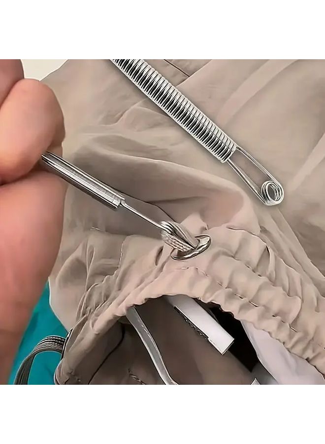 أداة الخياطة المرنة 9.05 بوصة متينة فضية ناعمة ملحق خياطة محمول باليد - Image 1