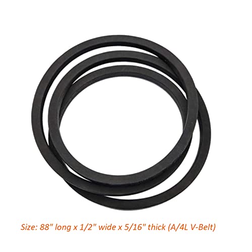 HAKATOP 1/2x88 144200 Mower Deck Drive Belt Compatible with AYP 419271 531007562 Craftsman 24104 Husqvarna 532144200 LR12 LT1538 LT120 YTH180 - Image 4