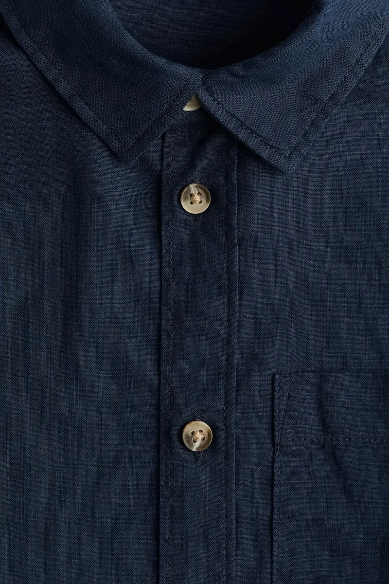 اتش اند ام Linen-blend shirt