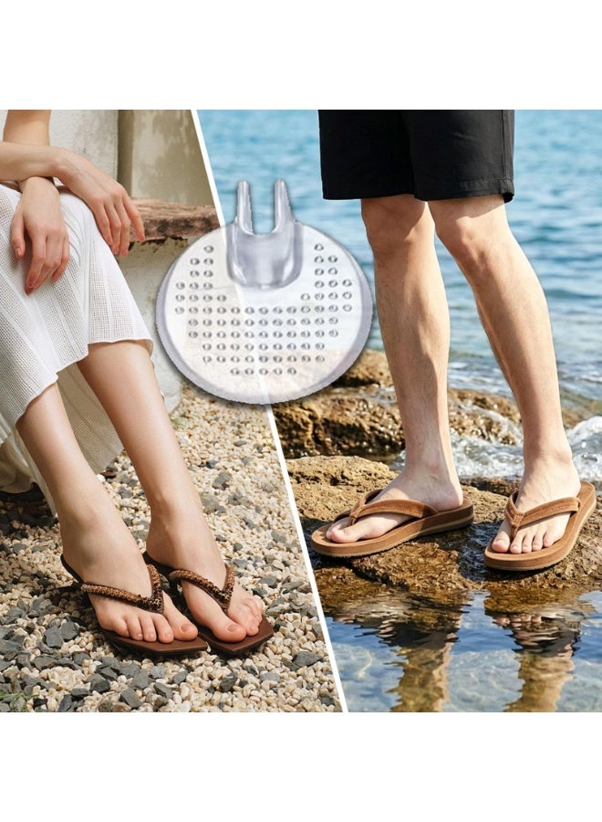 2 Pairs Clear Silicone Thong Sandal Toe Protectors, Gel Flip-Flop Cushions for Pain Relief - Image 5
