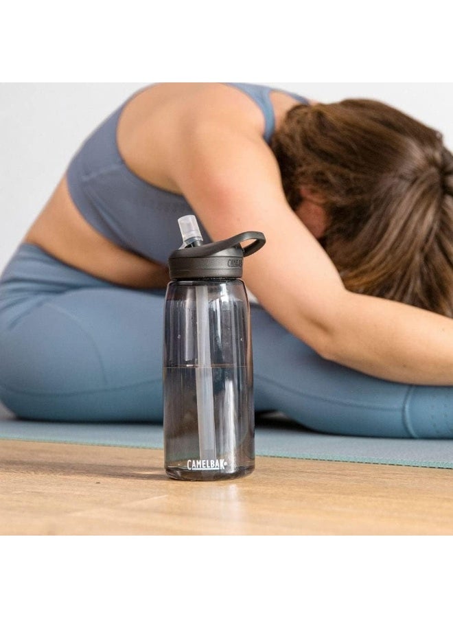 كاميلباك زجاجة ماء CamelBak Eddy+ بسعة 1 لتر مع غطاء شفاط – خالية من BPA وصديقة للبيئة – رمادي - Image 4