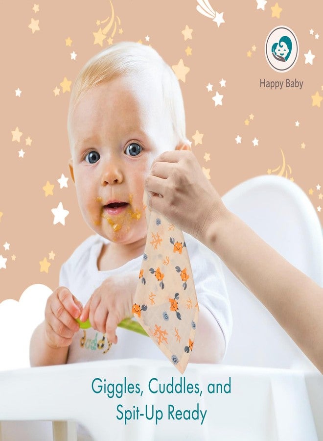 VAYA LY'L-Sun Baby Burp Cloth & Wash Cloth, Newborn Baby Essentials, Ultra-Soft & Quick Absorbent, 100% Cotton, Gentle on Baby’s Skin, Multipurpose Baby Towel for Newborn Babies, Color - Happy Crab - Image 3