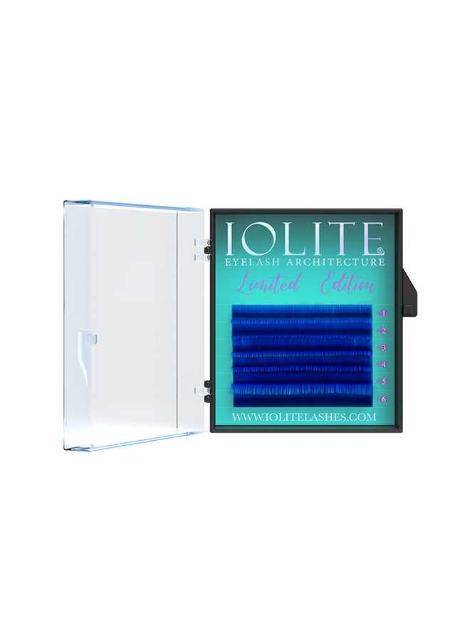 IOLITE Colored Classic Lashes Eyelashes Ombre Dark Blue B Curl 7T Mix 2 , Idbb7T