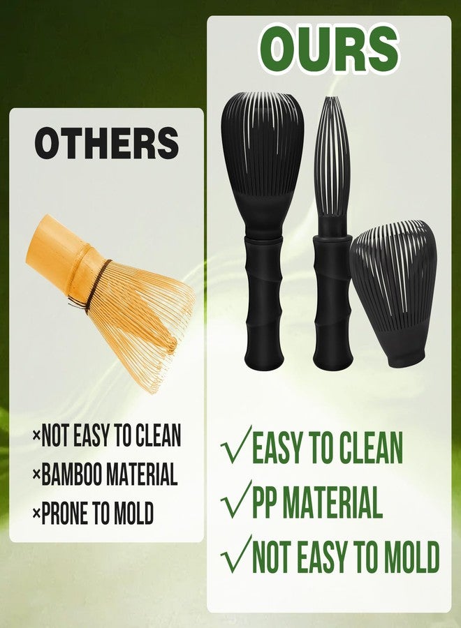 CYUXING 2Pcs Matcha Whisk Reusable Matcha Stirrer 4.53x2.17in Chasen Brush PP Easy to Clean Green Tea Brush Tools Accessory for Handcrafted Stirring Making Tea - Image 5