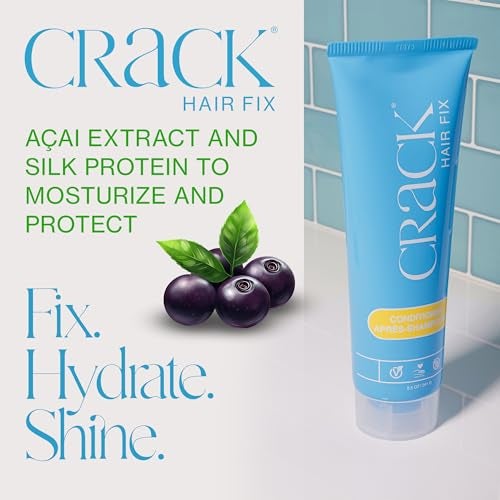 Crack HAIR FIX Conditioner with Twist Bottle Intense Hydration Frizz Control Strengthens Detangles Restores Shine SulfateFree Vegan CrueltyFree Made in USA 85 Oz - Image 5