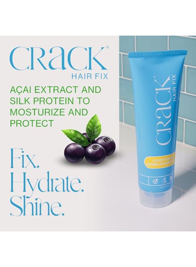 Crack HAIR FIX Conditioner with Twist Bottle Intense Hydration Frizz Control Strengthens Detangles Restores Shine SulfateFree Vegan CrueltyFree Made in USA 85 Oz - Image 4