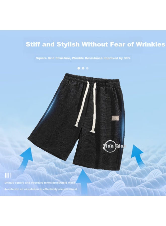 Pull Back Warrior Men's Breathable Ice Silk Quick-drying Sports Shorts Casual Straight-leg Beach Pants - Image 3