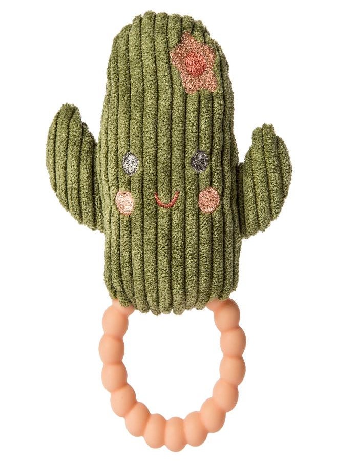 Mary Meyer - Mary Meyer Sweet Soothie Soft Baby Rattle with Teether Ring, 6-Inches, Cactus - Image 1
