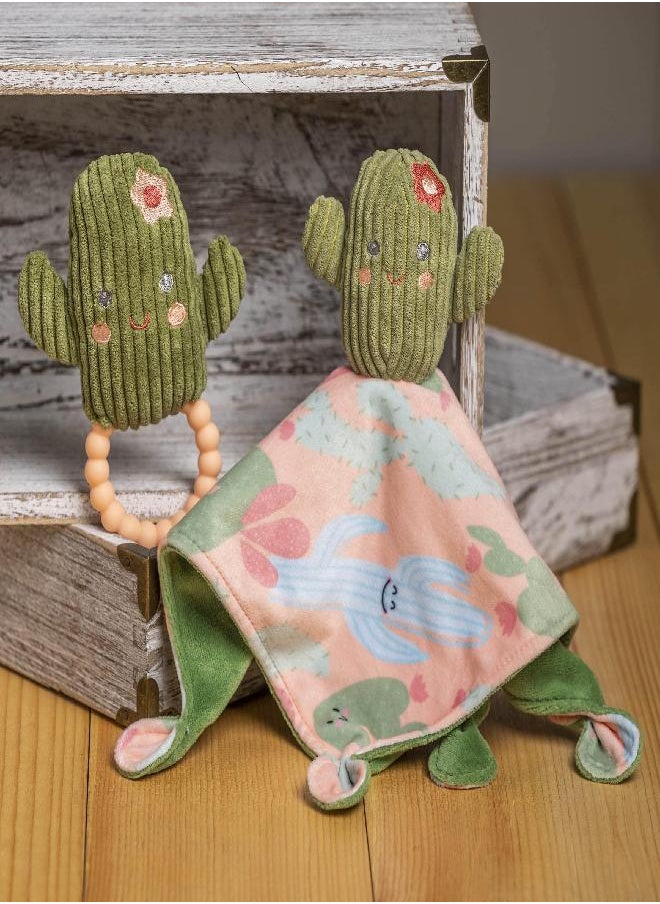 Mary Meyer - Mary Meyer Sweet Soothie Soft Baby Rattle with Teether Ring, 6-Inches, Cactus - Image 1