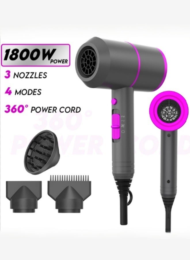 general Home portable hair dryer, constant temperature negative ions, no damage to hair, quick drying, high power 1800W，3 wind vanes - Image 1