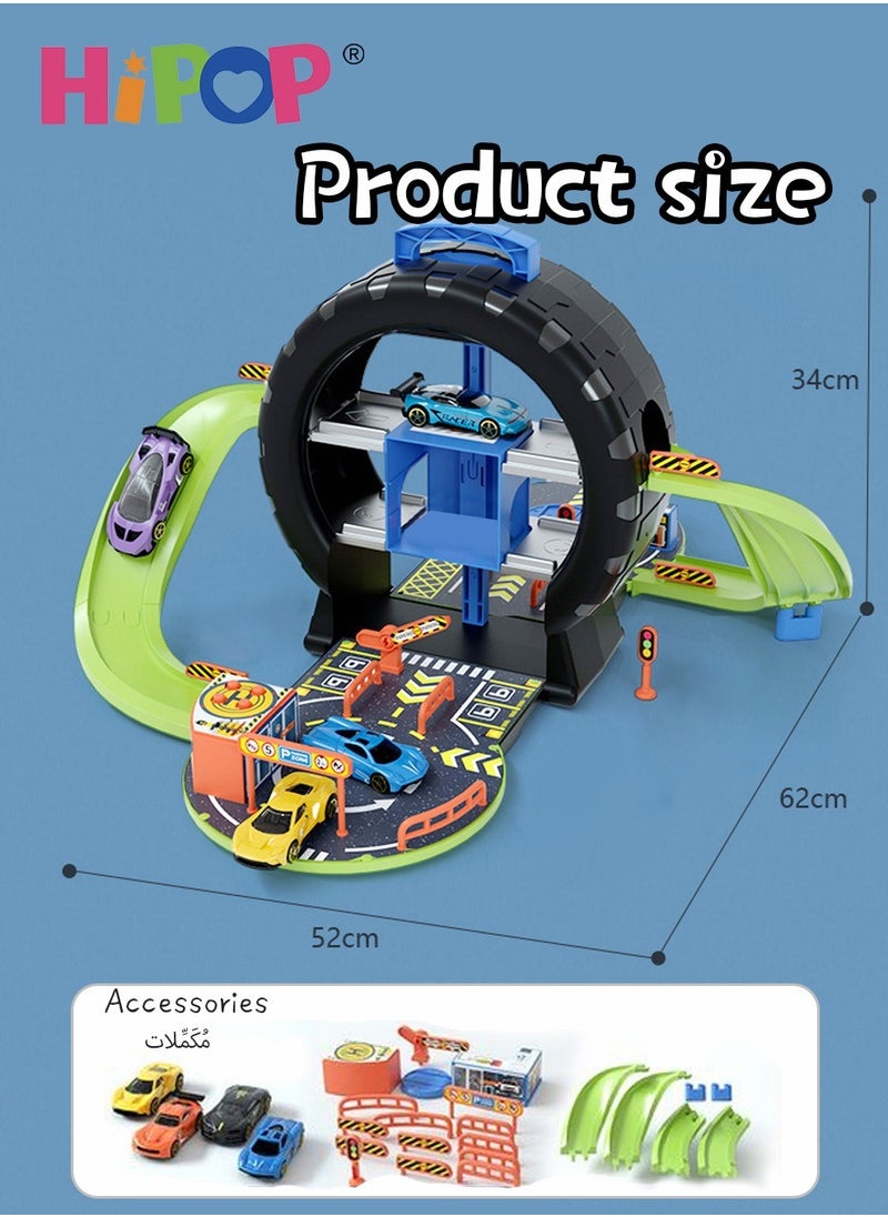 مجموعة لعب ركن السيارة، أربع مركبات معدنية، بما في ذلك مسار قابل للفصل لألعاب السيارات - pzsku/Z18A43FBB6DE18C76010DZ/45/_/1720001477/92e0f361-cf7a-419a-b775-2a484369508b