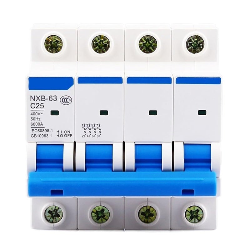 DZ47 C Style 4P 6A قاطع دائرة مصغر AC 230 400V واقي من التحميل الزائد مفتاح هوائي - Image 1